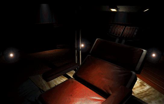 Close up of the seat. It's slightly ominous, but also looks fairly comfortable.