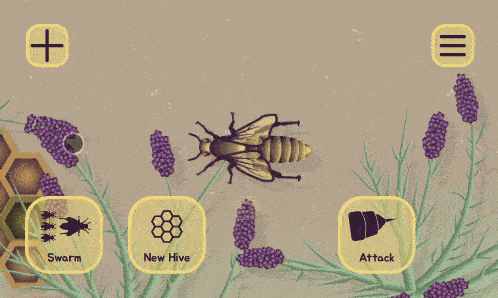 The queen bee lays eggs.