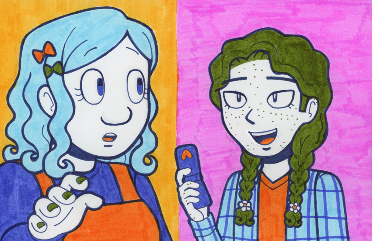 Kiva and Rowan talking.