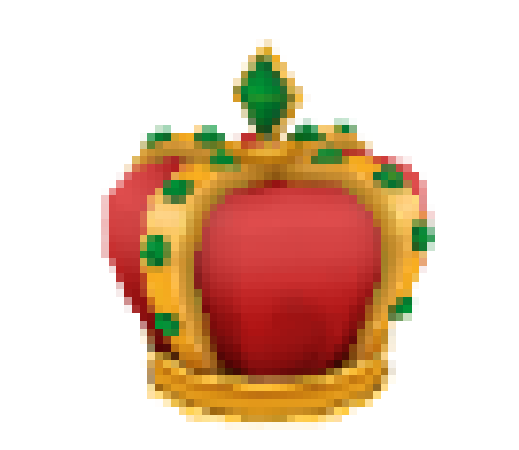 A pixelated crown