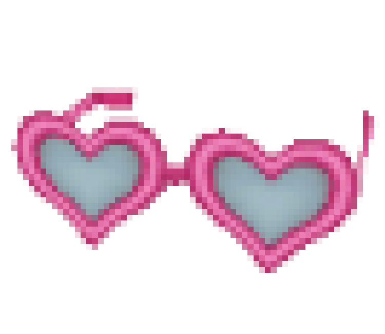 Pixelated heart sunglasses