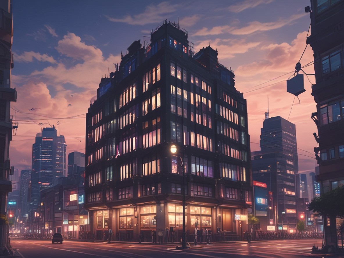 Batiment de seoul de nuit