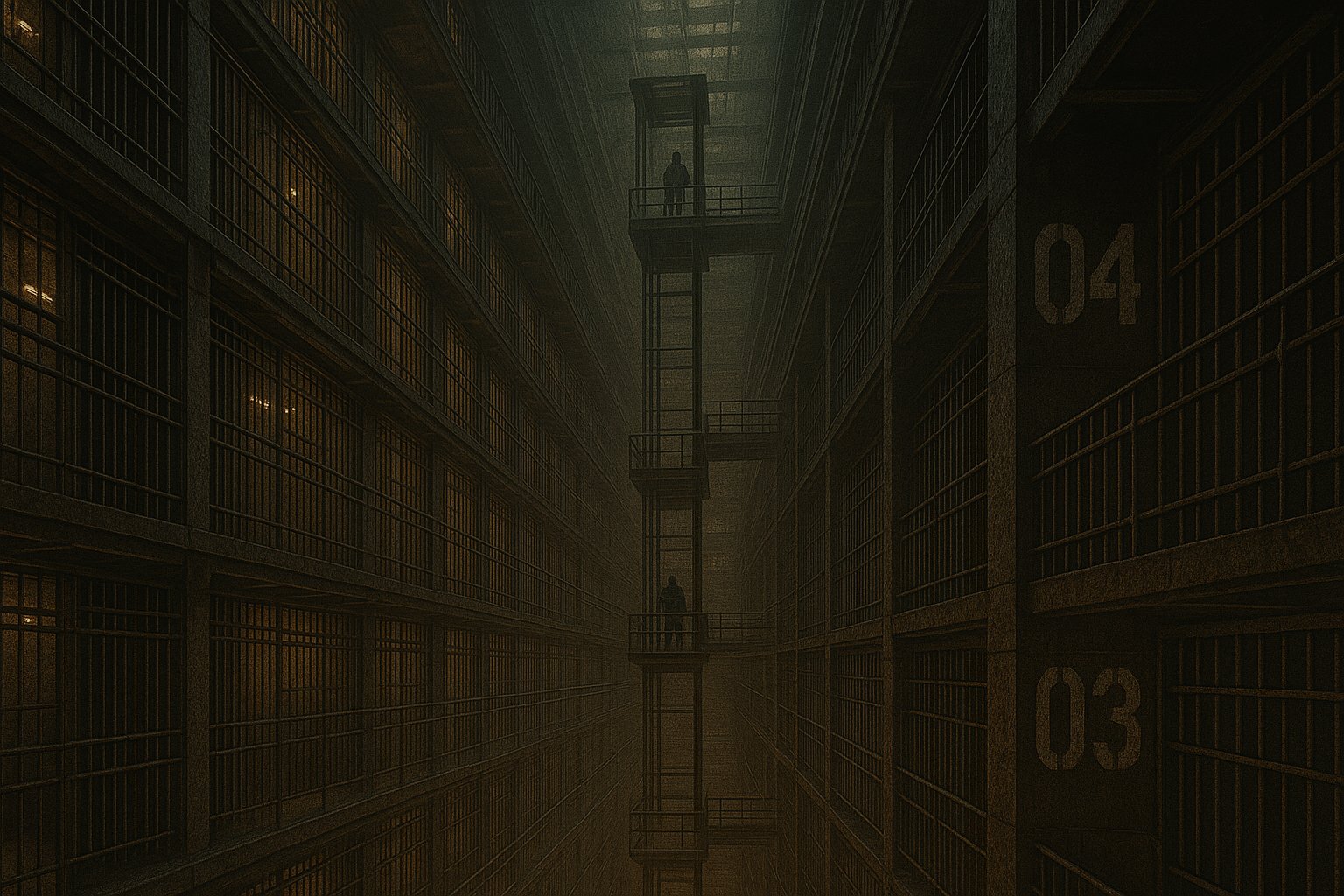 Endless stacks of Guild Union prison cells.