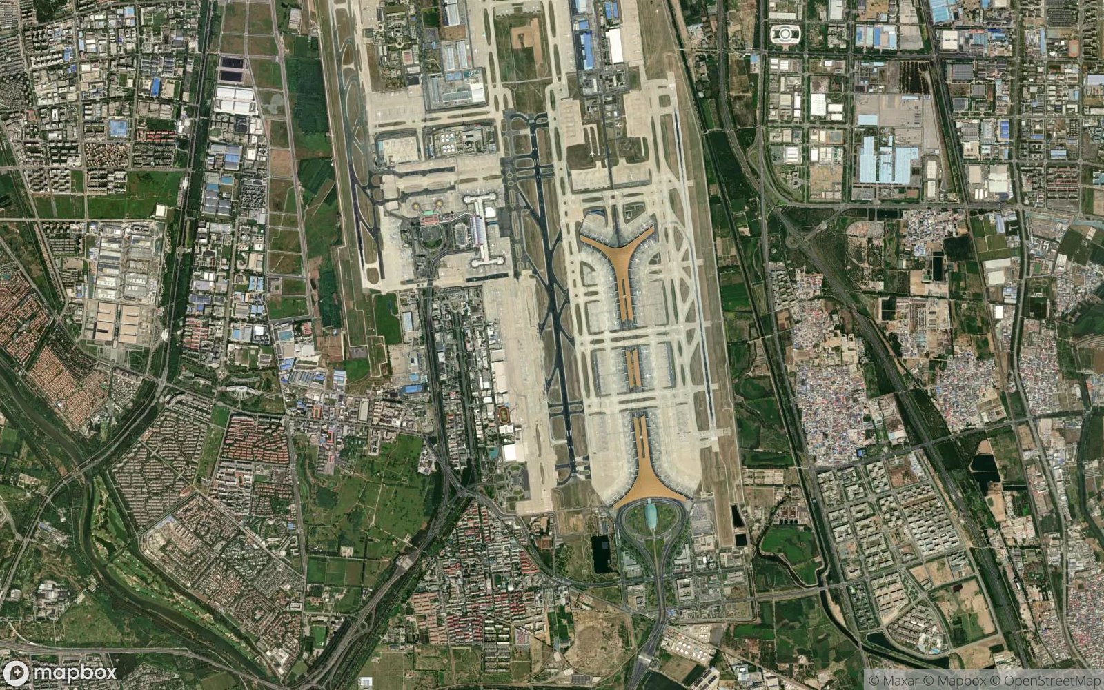 Beijing satellite view