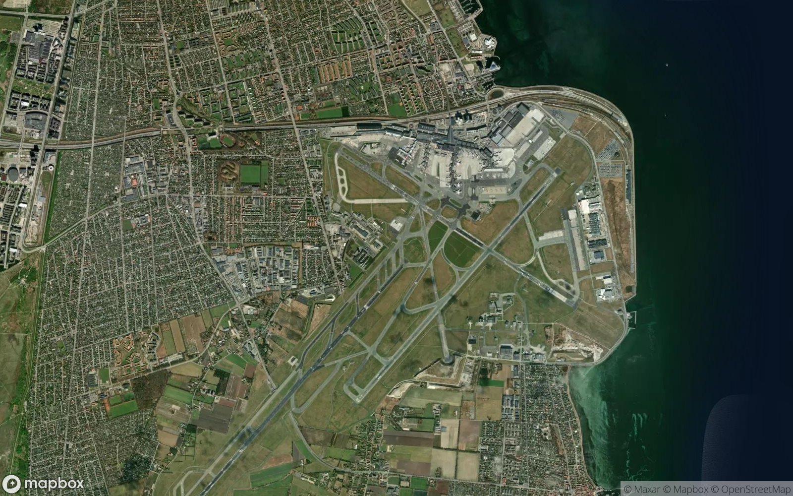 Copenhagen satellite view