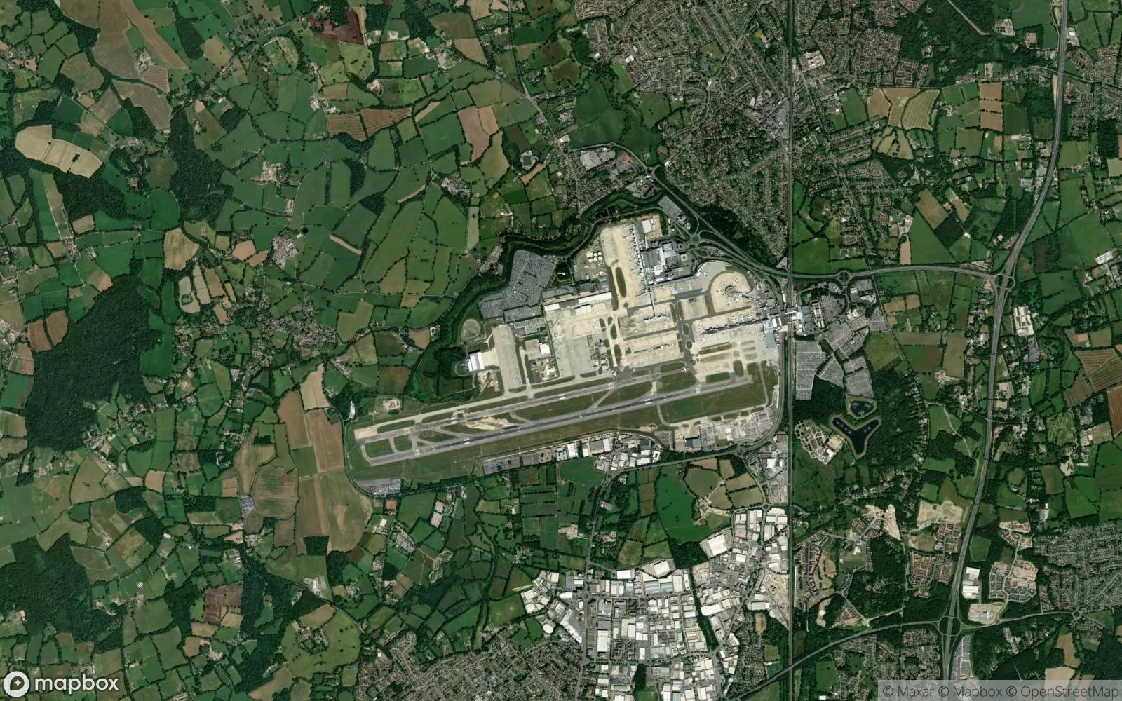 Gatwick satellite view