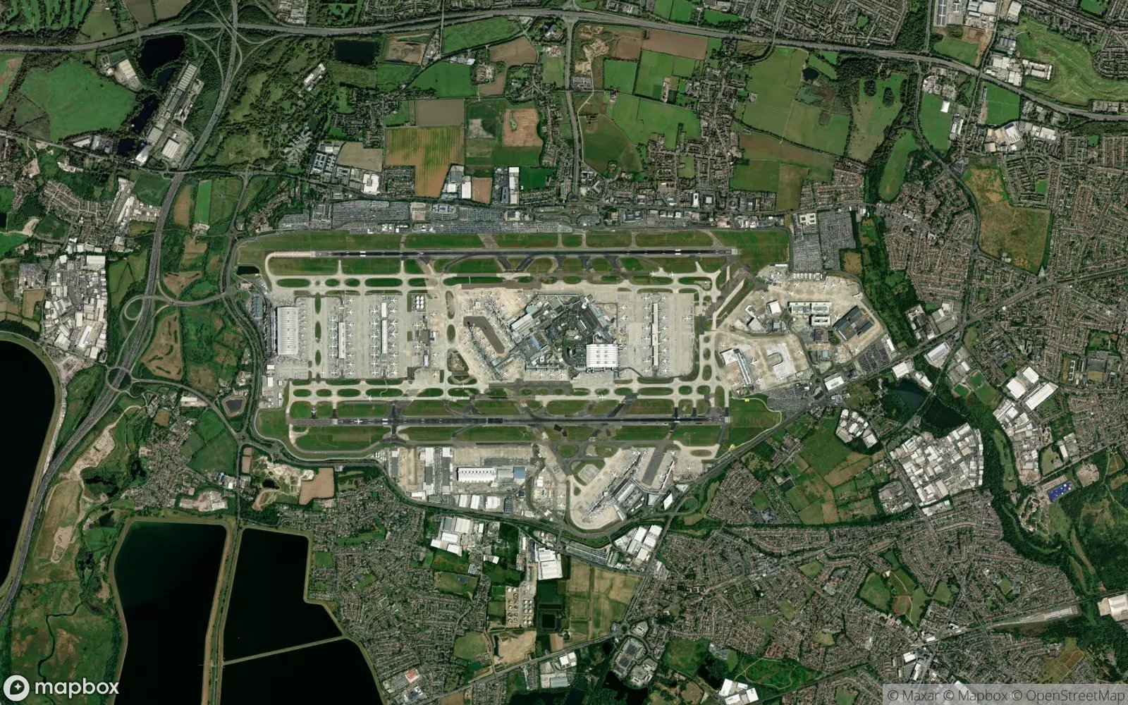 London Heathrow satellite view