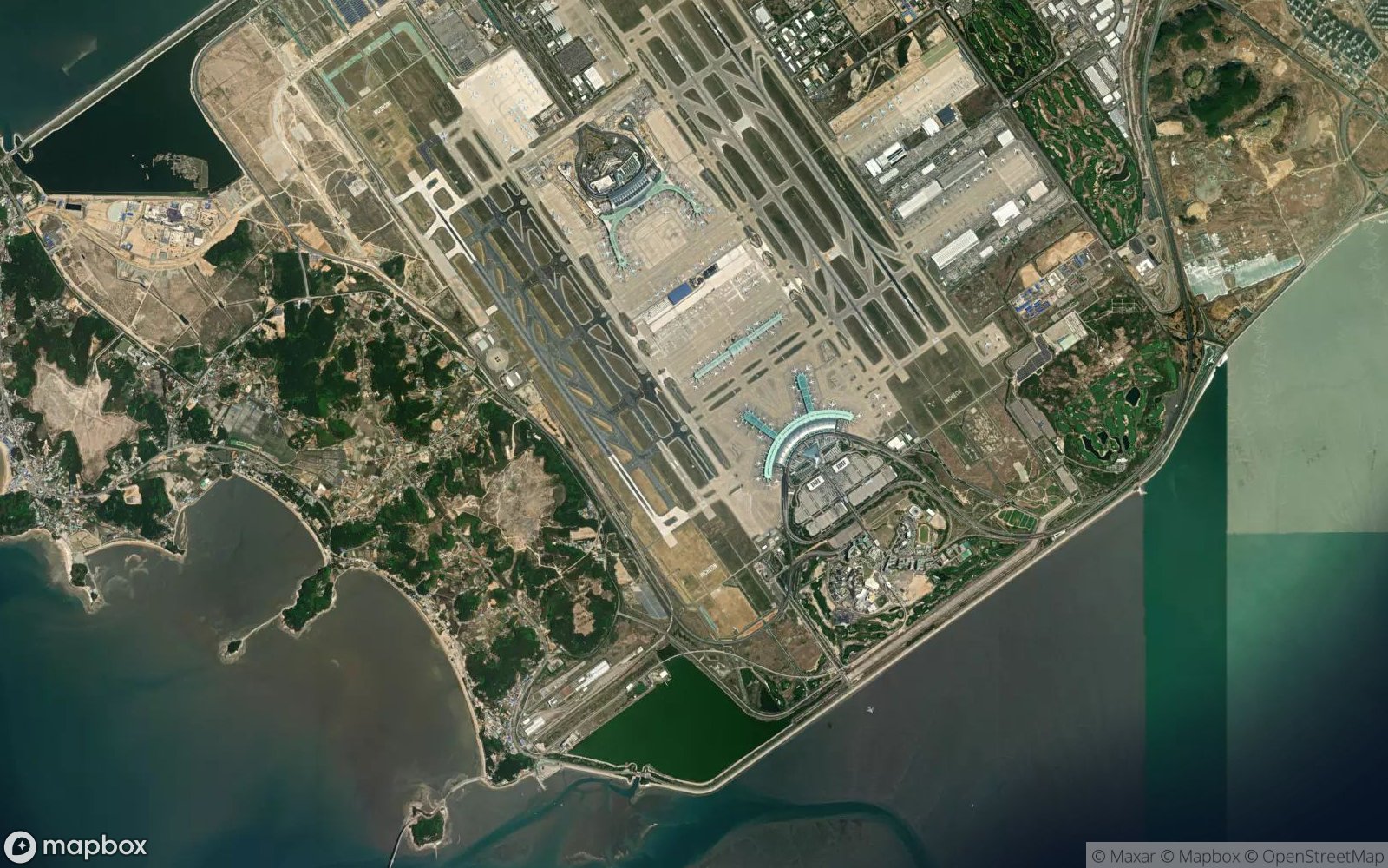 Seoul Incheon satellite view