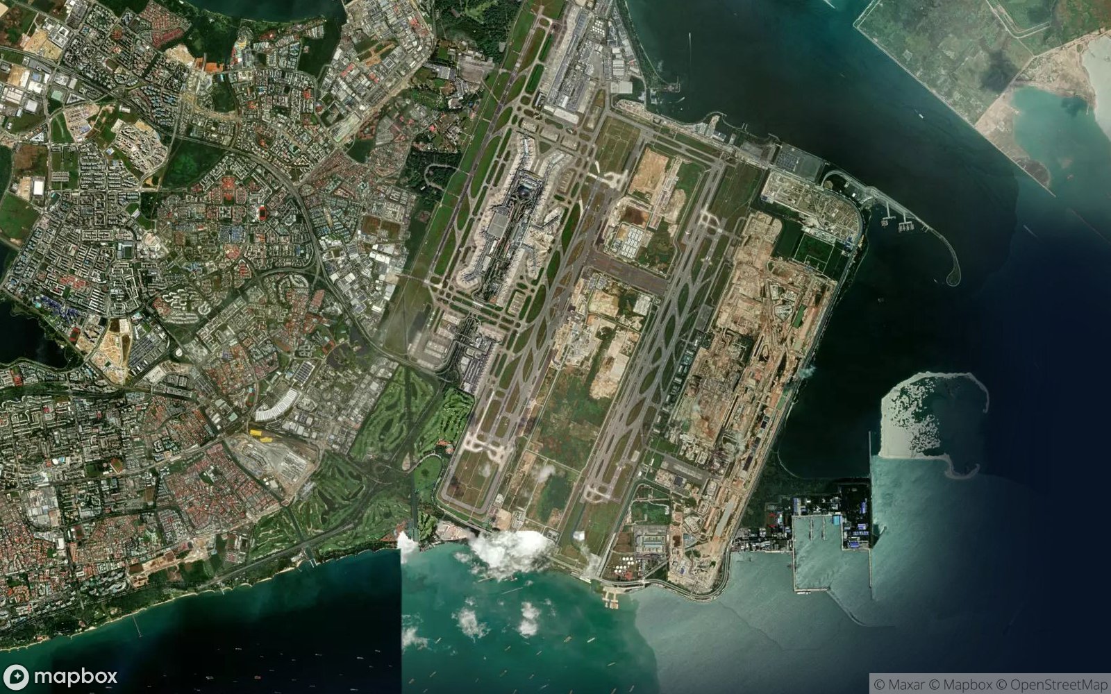 Singapore Changi satellite view
