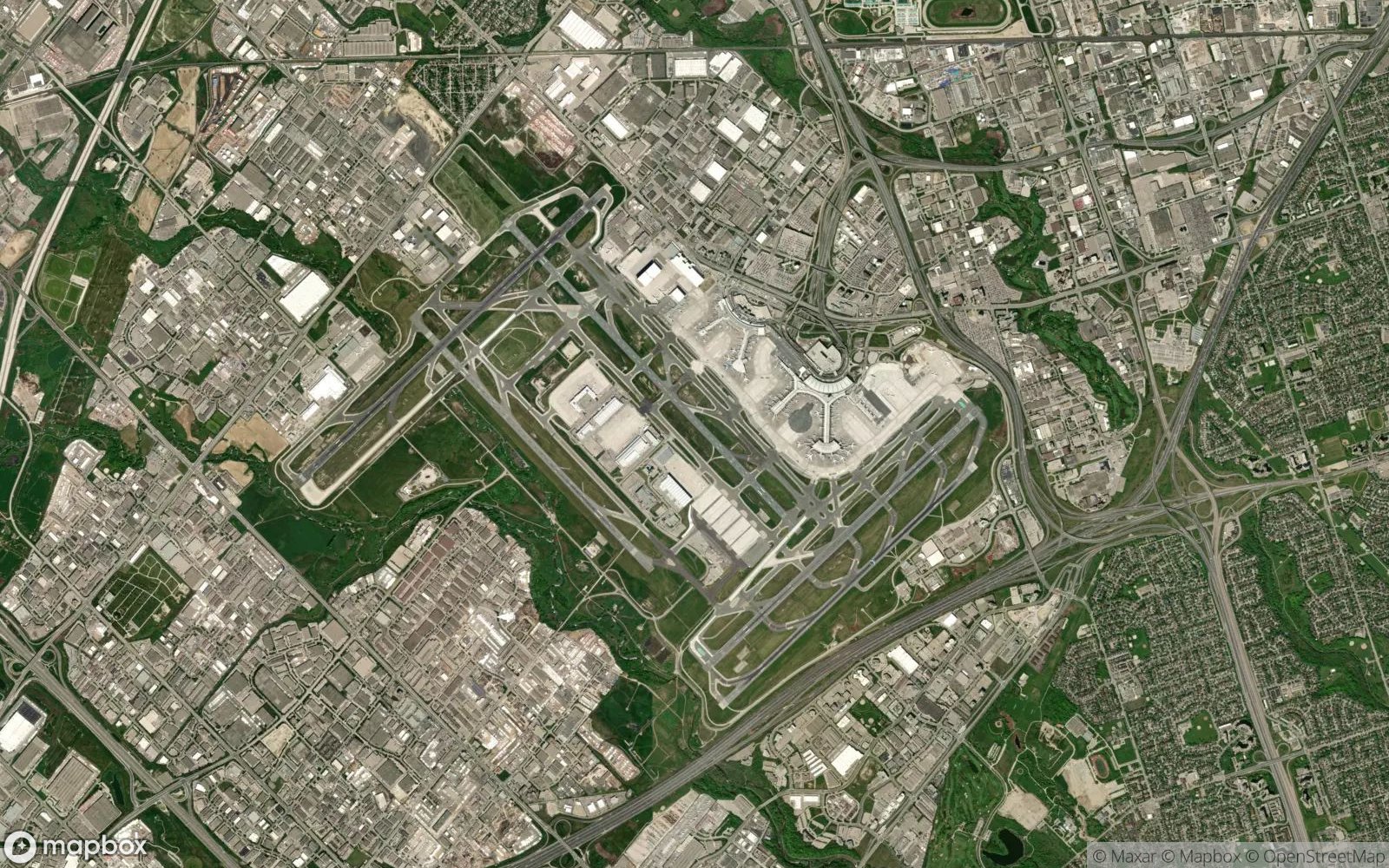 Toronto Pearson satellite view