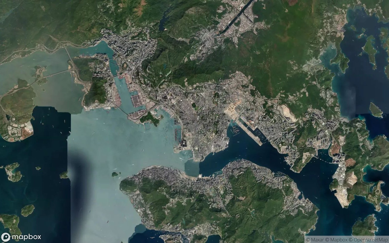 Hong Kong satellite view