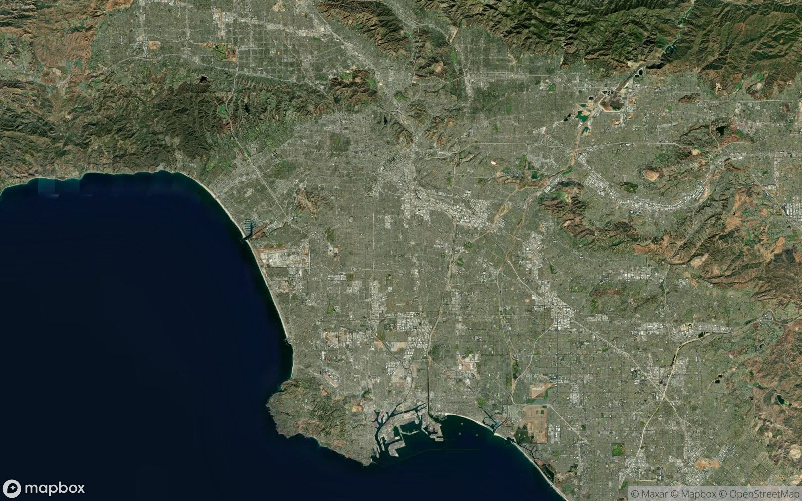 Los Angeles satellite view