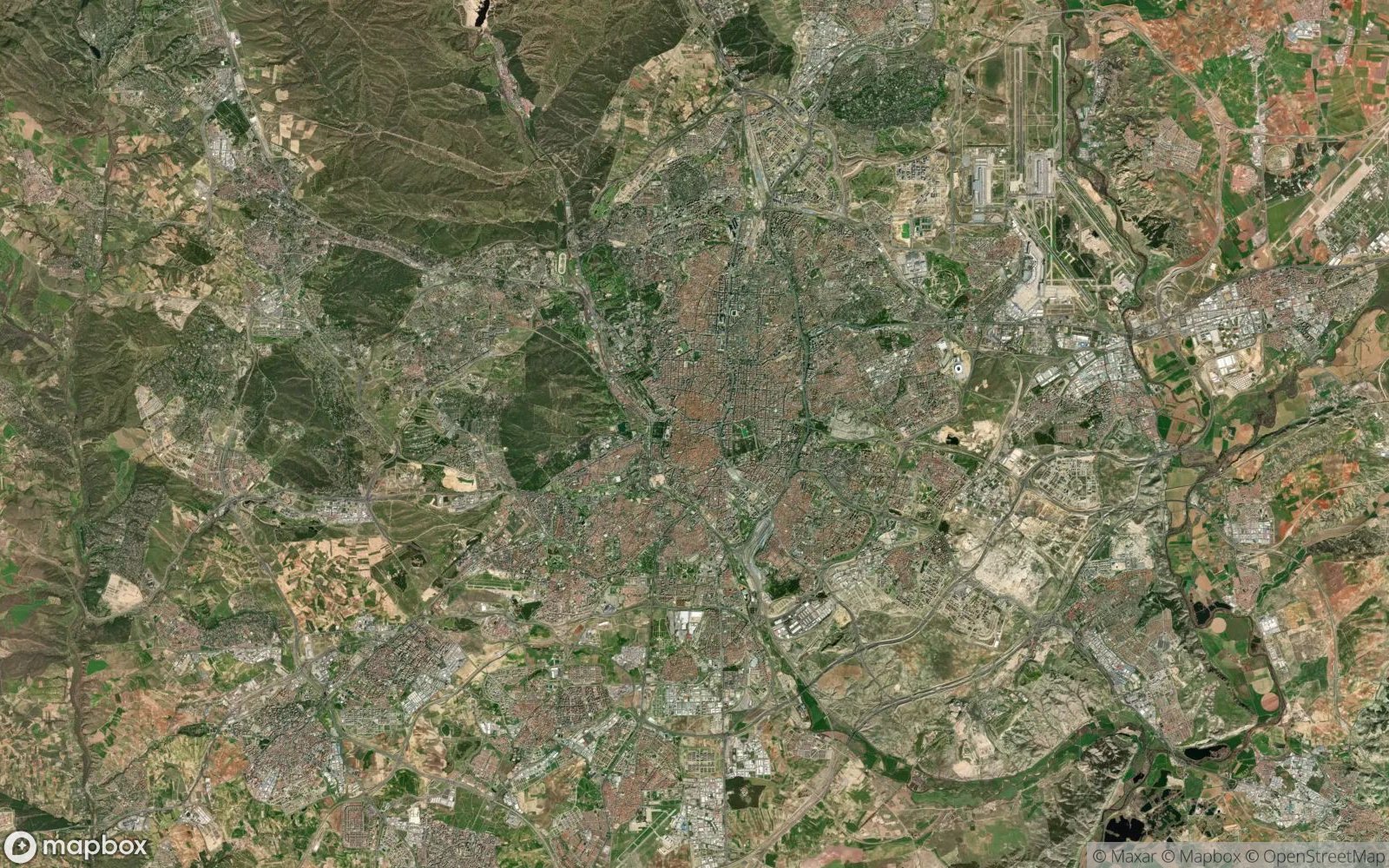 Madrid satellite view