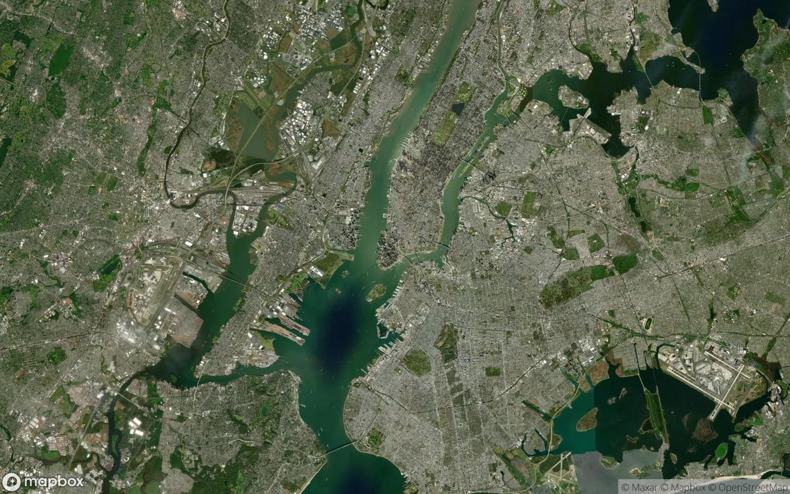New York satellite view