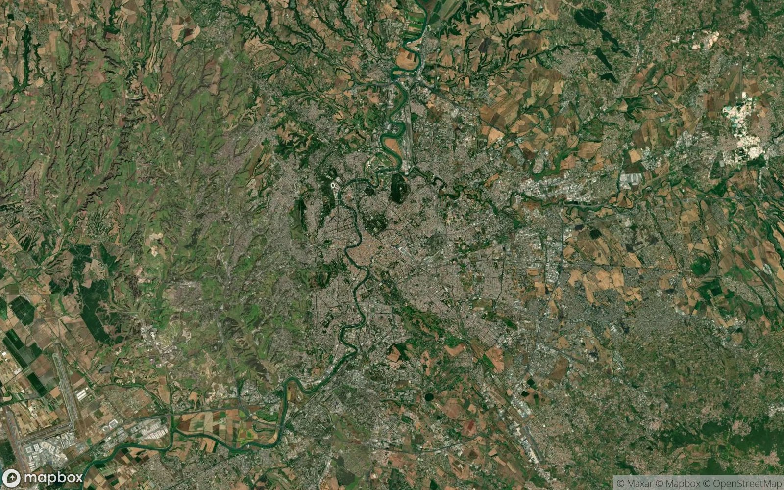 Rome satellite view