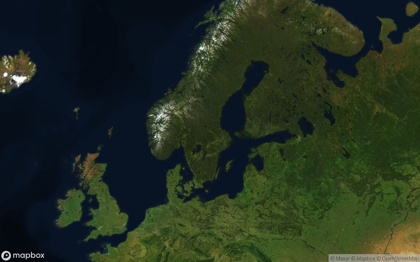Norway satellite view