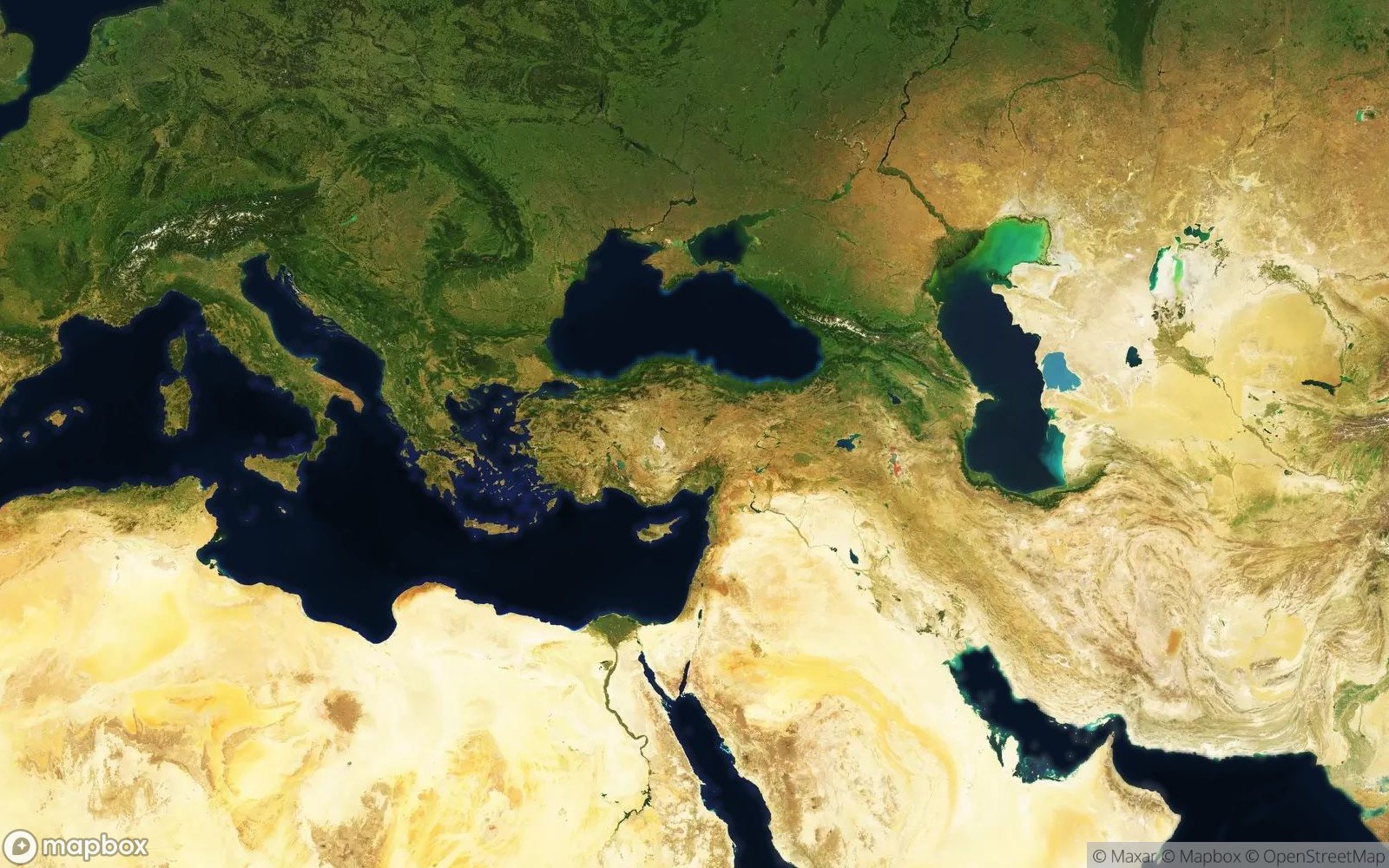 Turkey satellite view