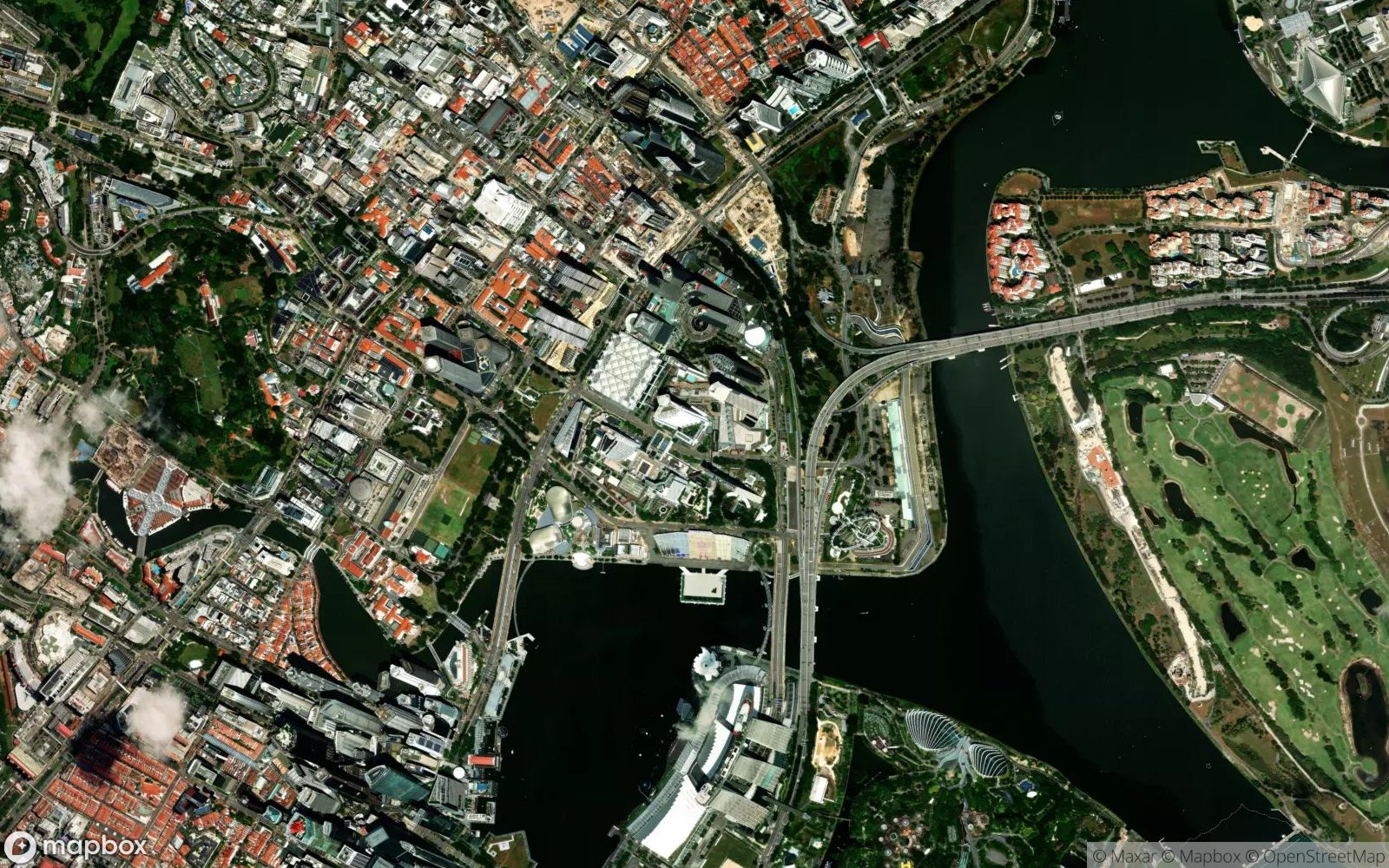 Marina Bay satellite view