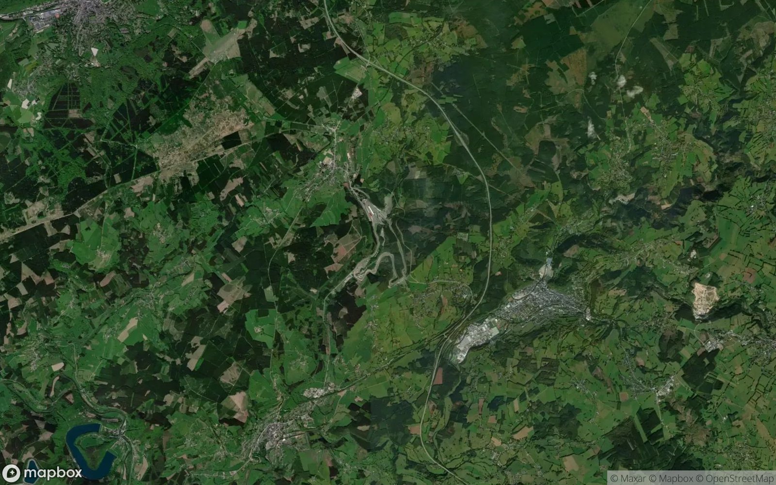 Spa-Francorchamps from satellite