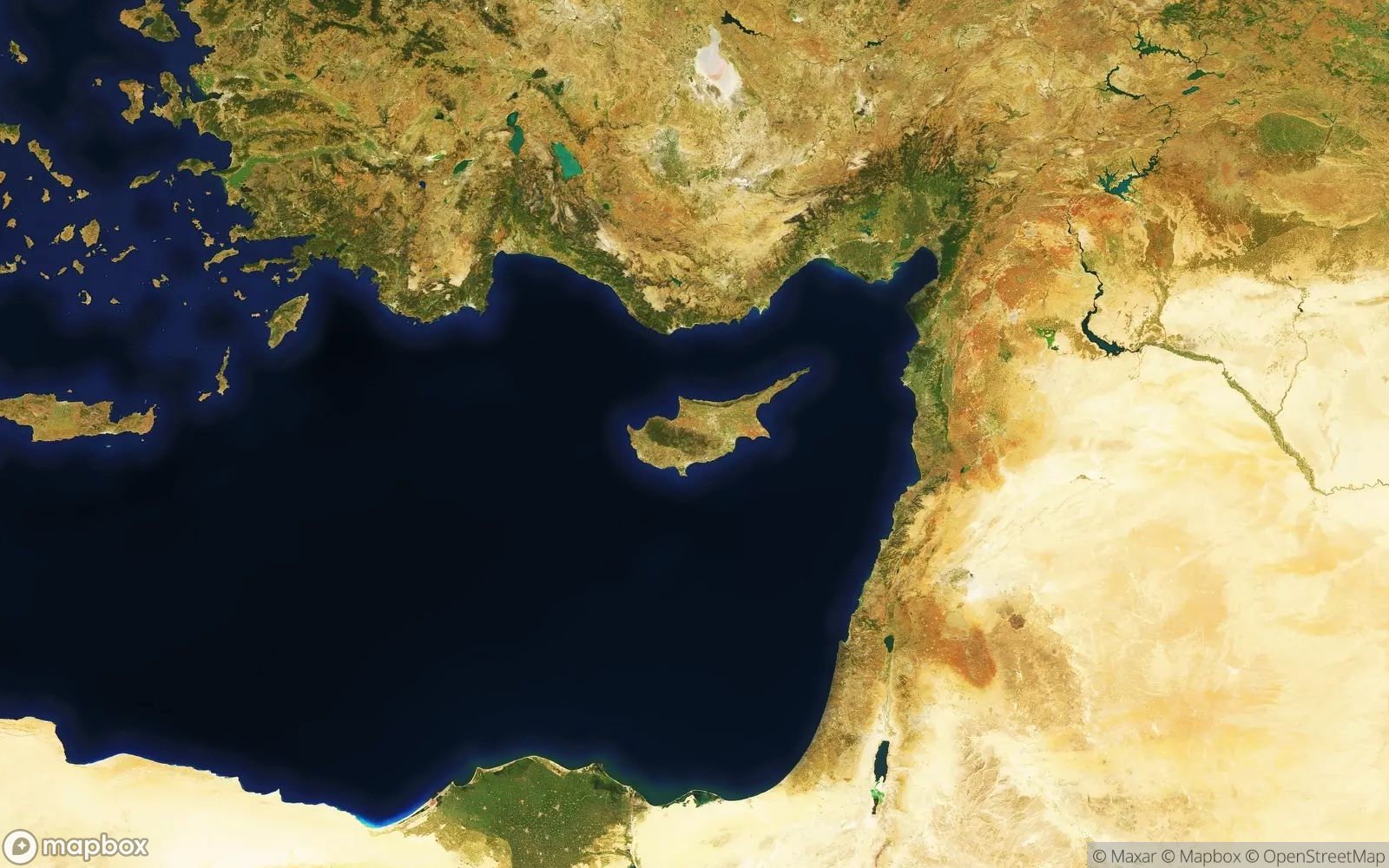 Cyprus satellite view