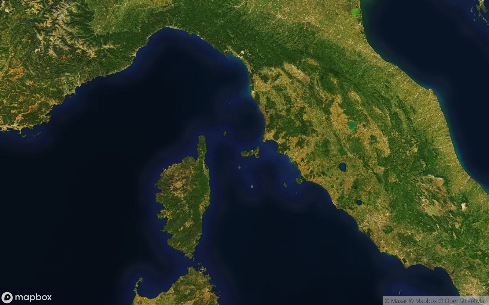 Elba satellite view