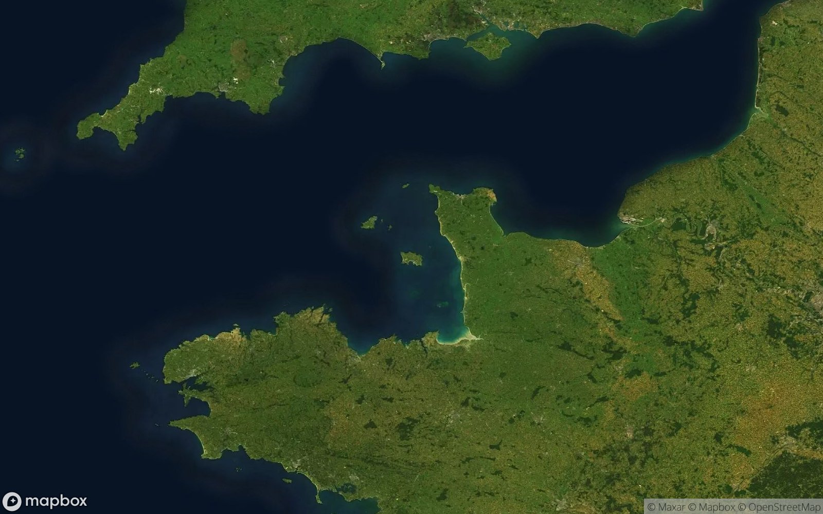 Jersey satellite view