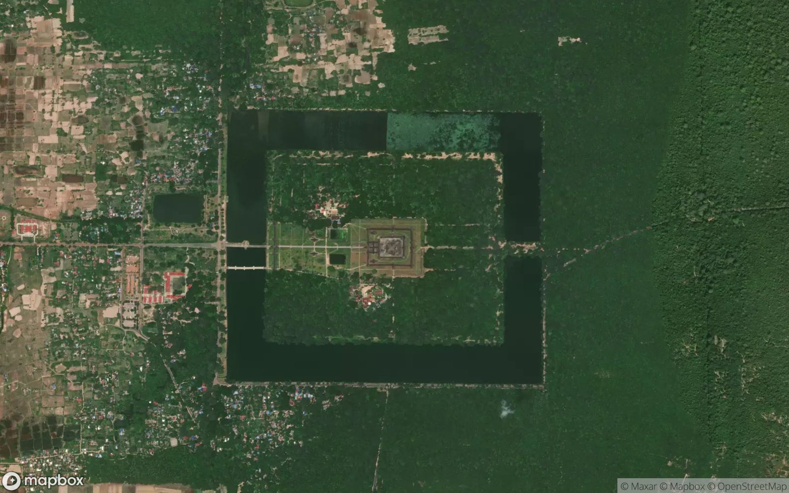 Angkor Wat satellite view