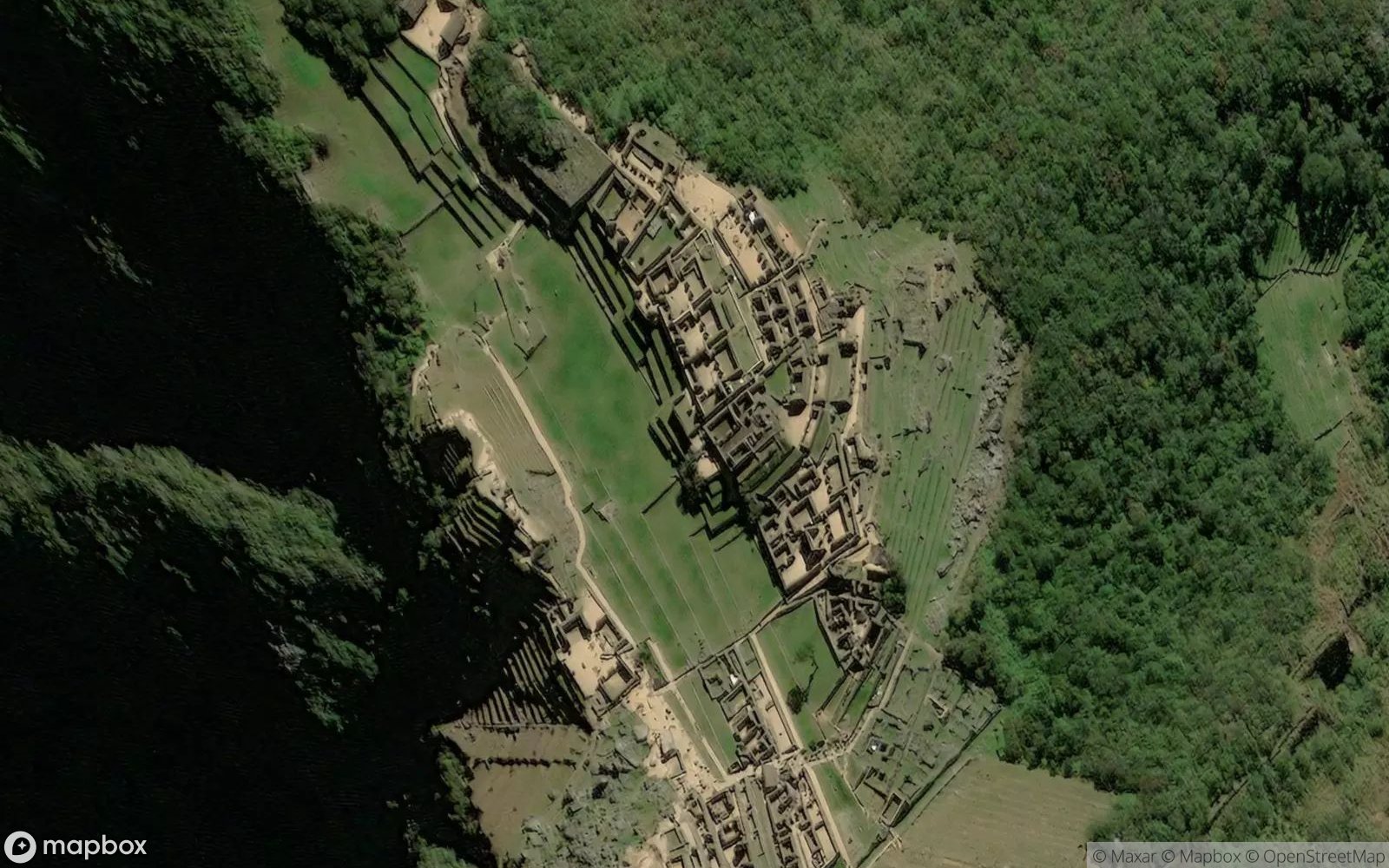 Machu Picchu satellite view