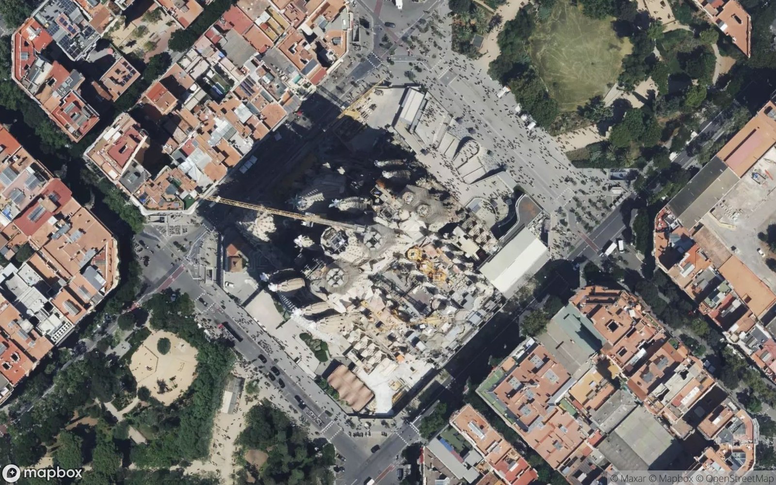 Sagrada Familia satellite view