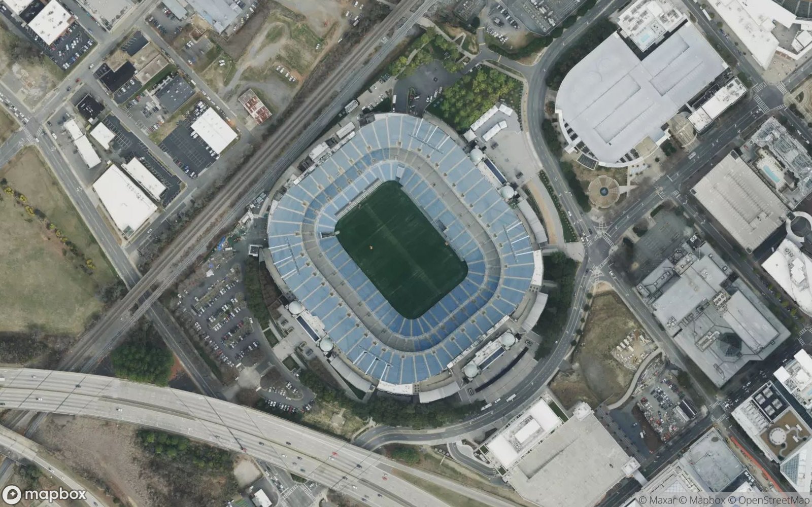 Bank Of America Stadium satellite view