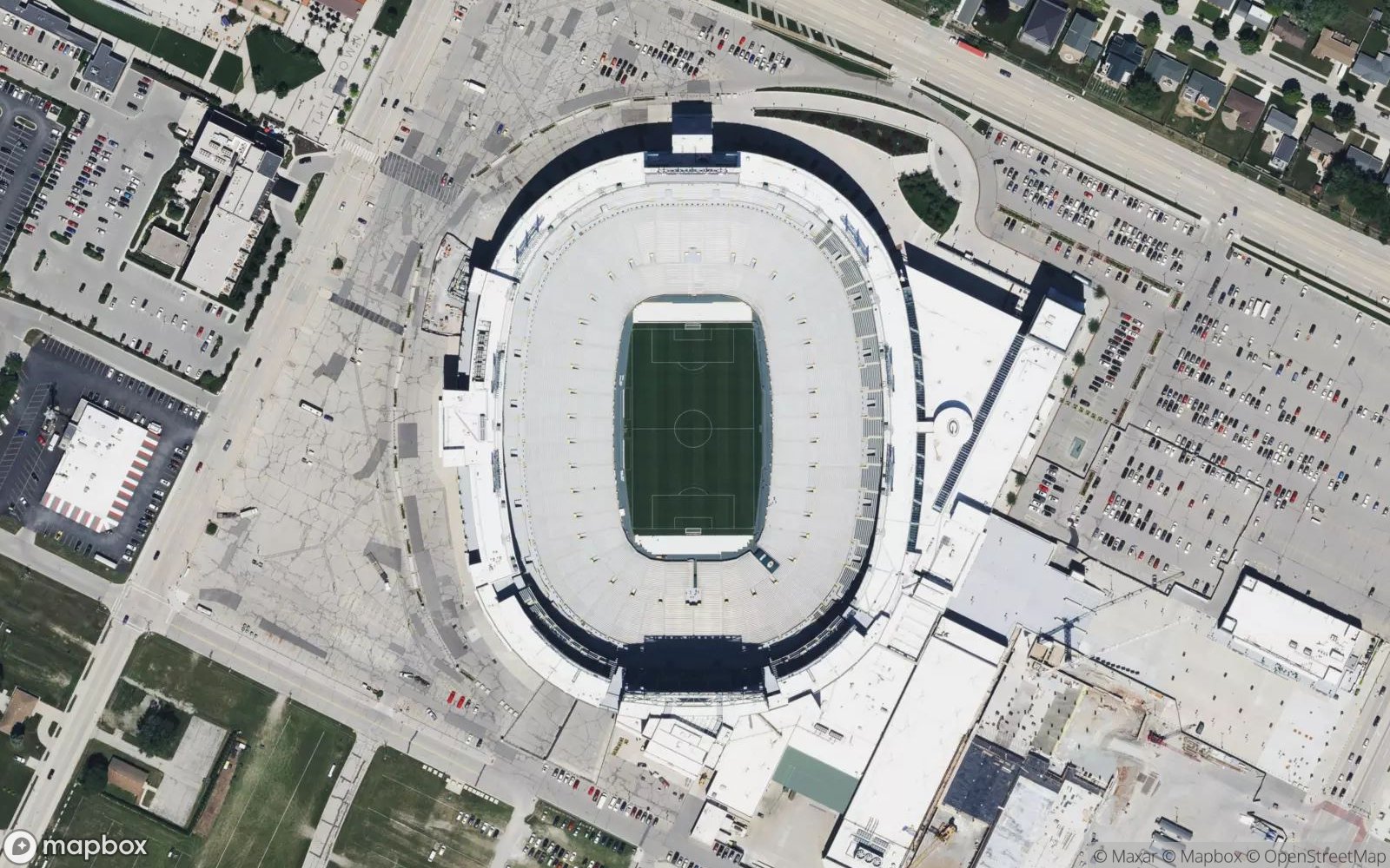 Lambeau Field satellite view