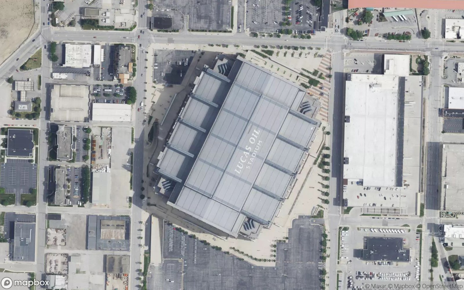 Lucas Oil Stadium satellite view