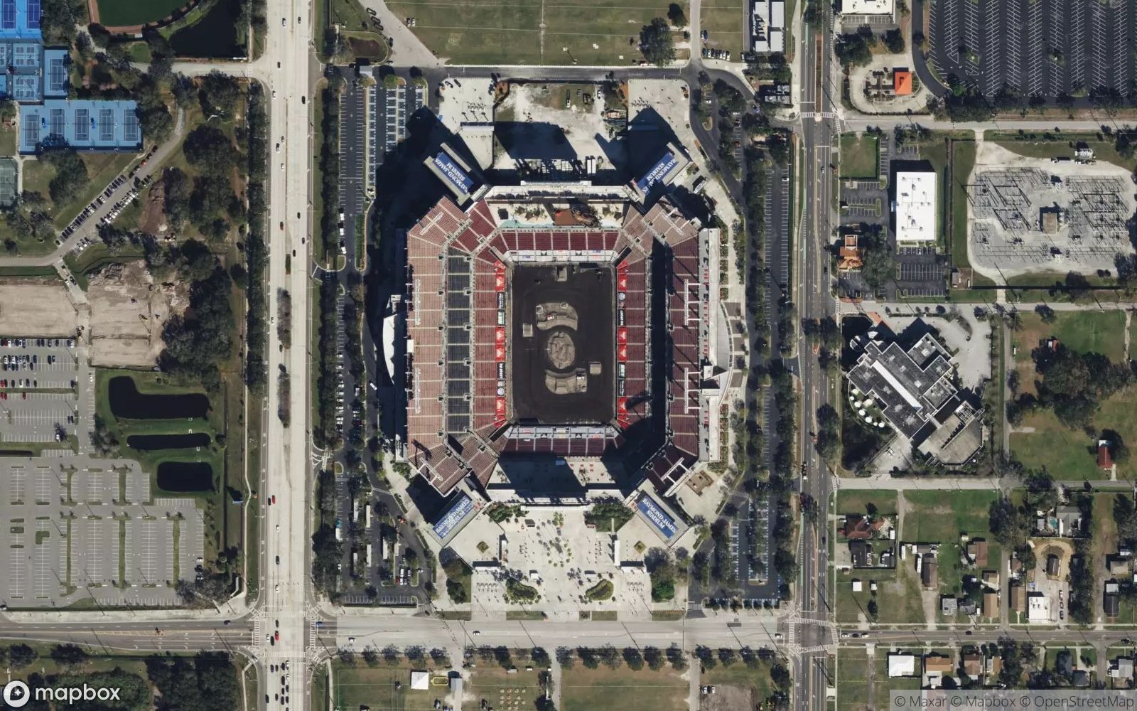 Raymond James Stadium satellite view