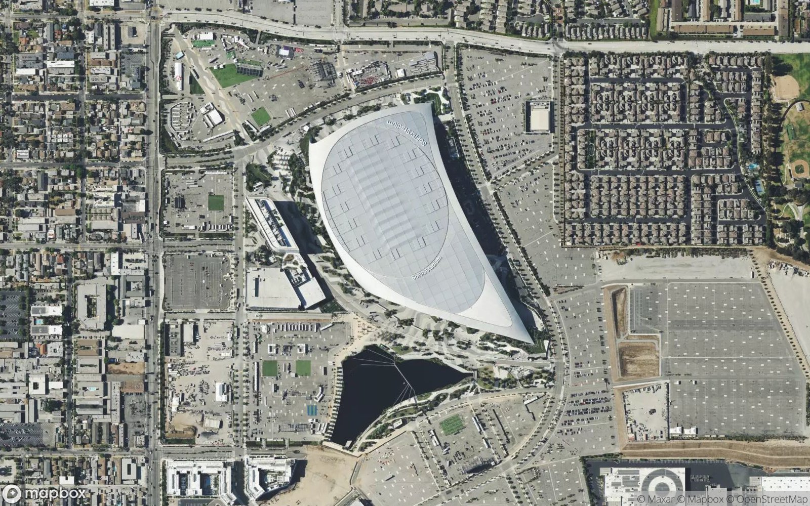 SoFi Stadium satellite view