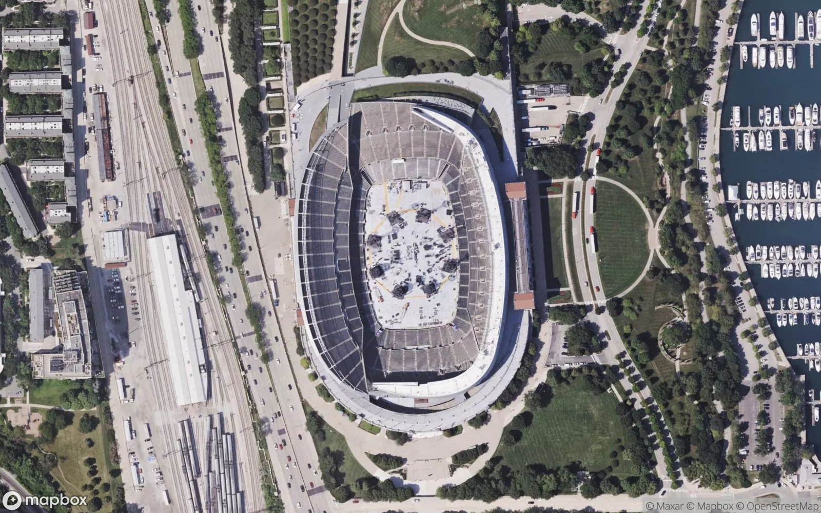 Soldier Field satellite view