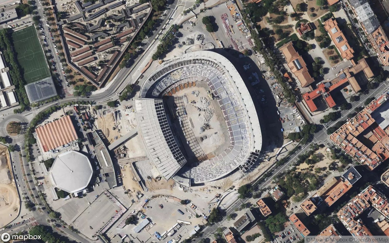 Camp Nou satellite view