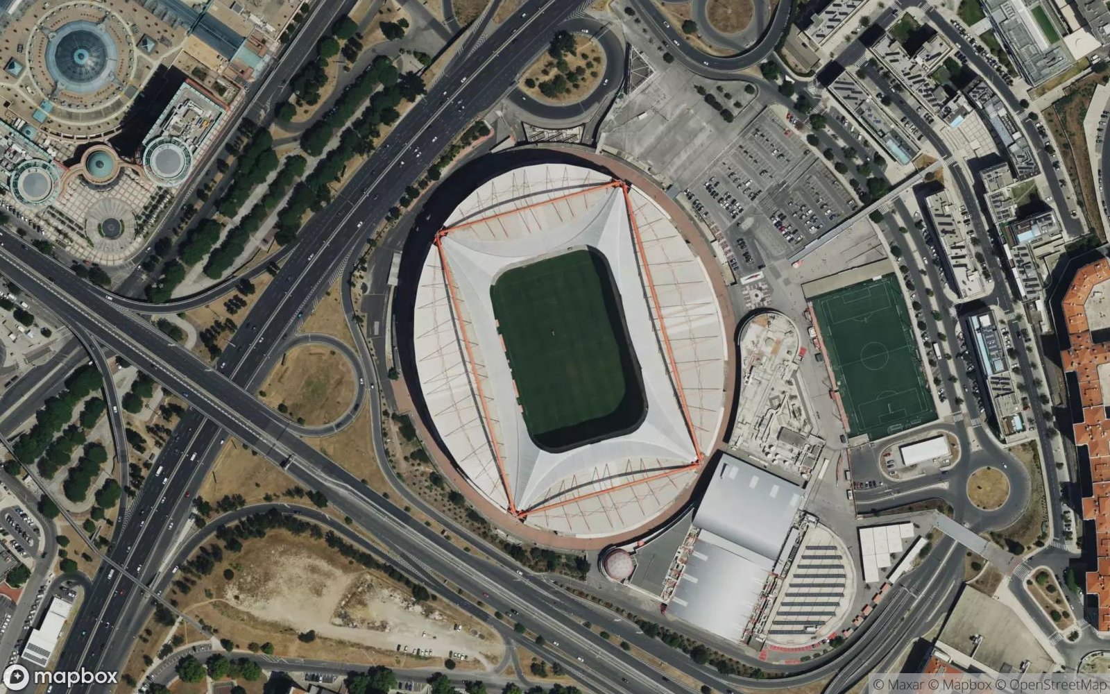 Estadio da Luz from satellite