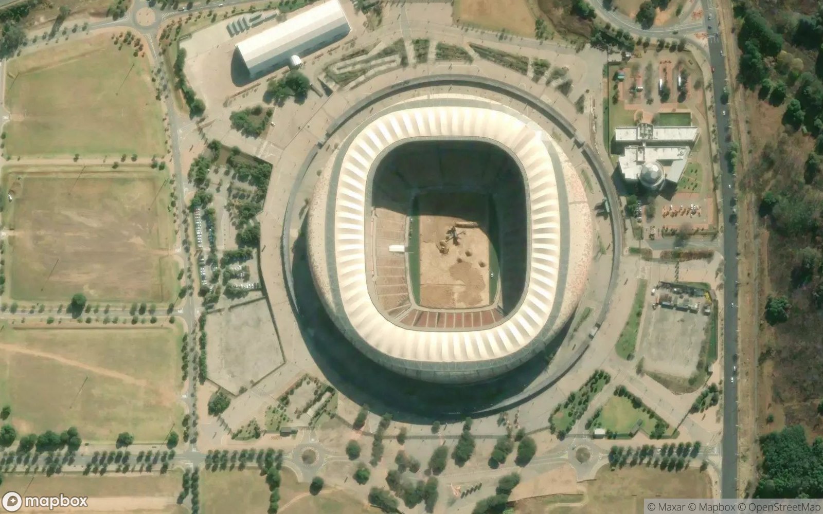 FNB Stadium from satellite