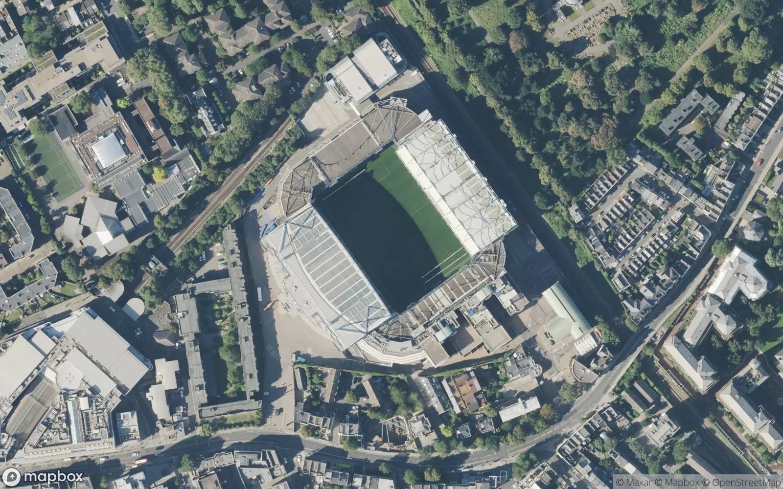 Stamford Bridge satellite view