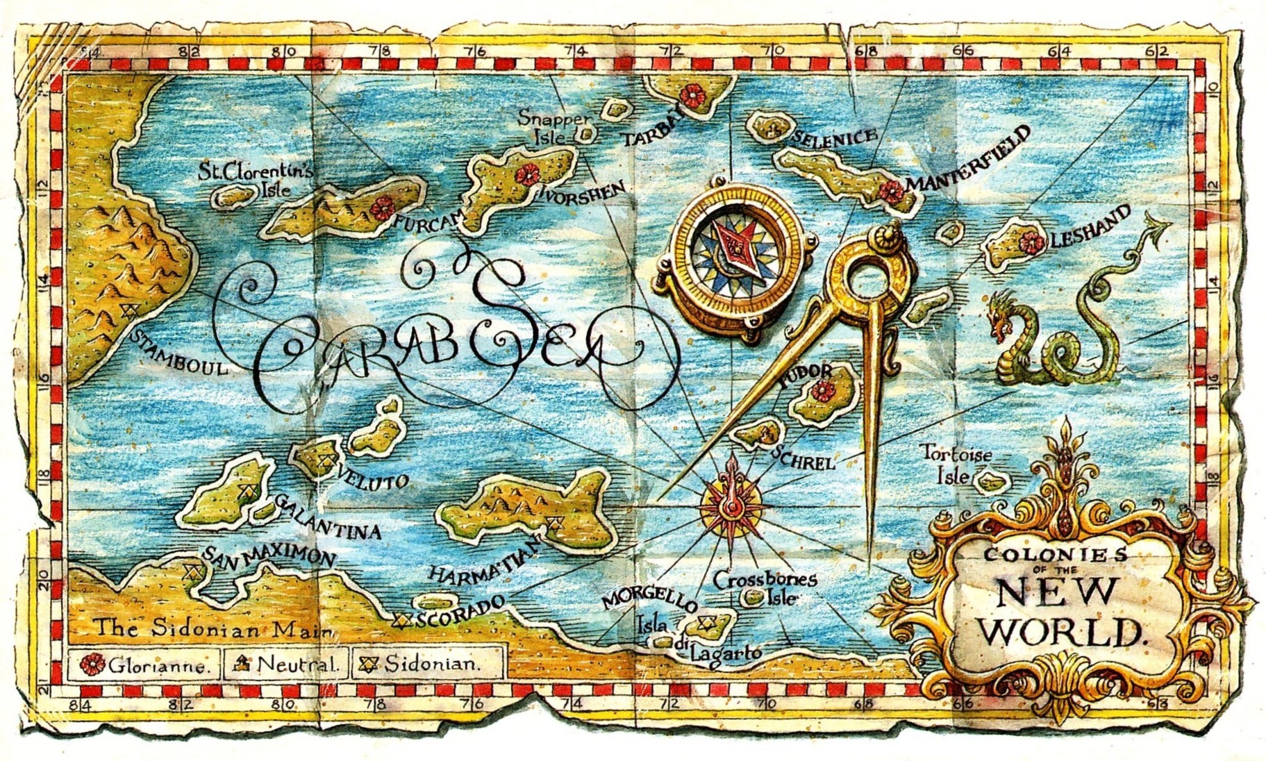 Map of the Carab Sea