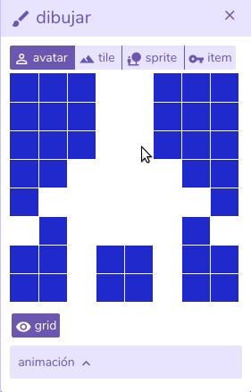gif de cómo dibujar en bitsy