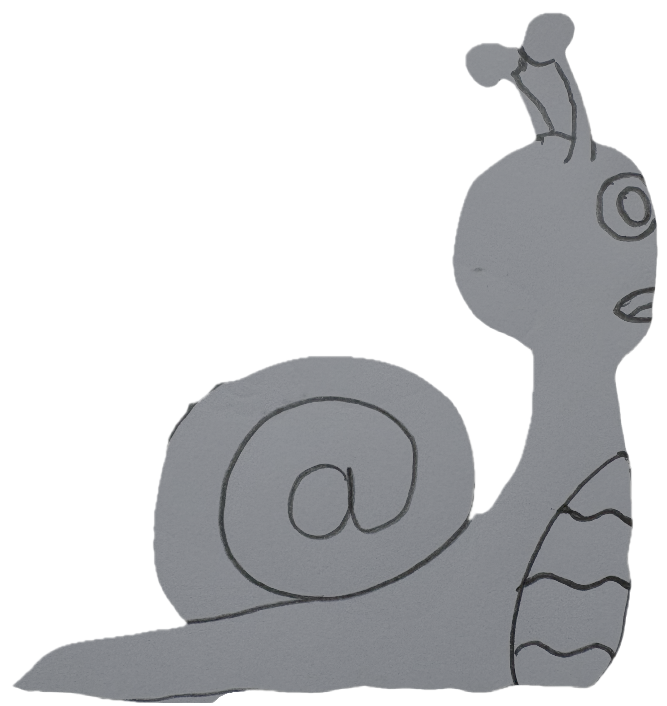 A cute snail