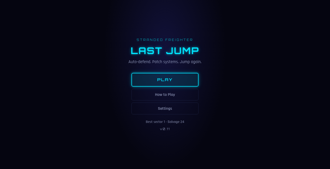 Title screen with Play, How to Play, and Settings