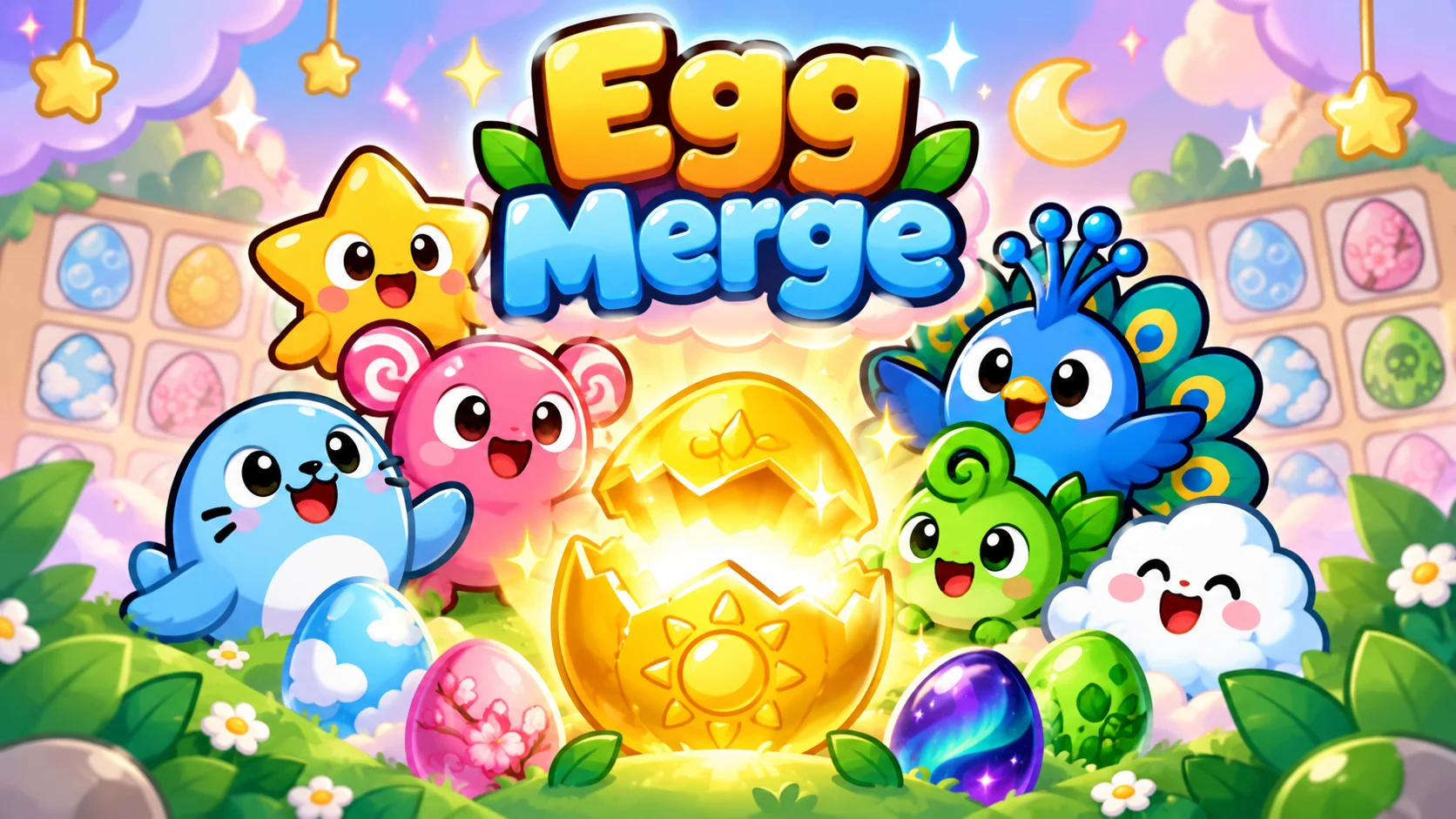 Egg Merge — colorful eggs and friendly monsters