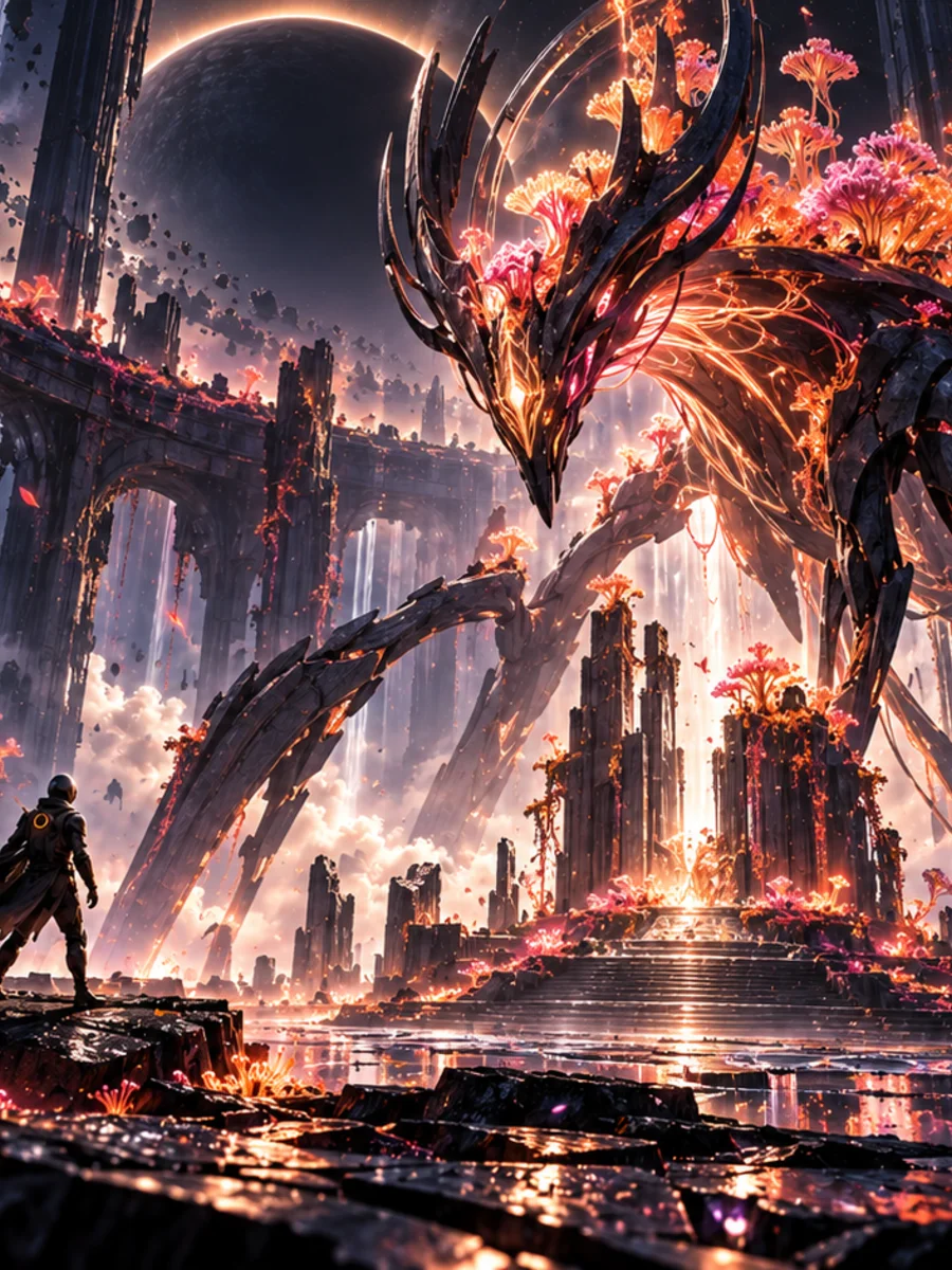 Vanta Bloom key art featuring a luminous machine-creature