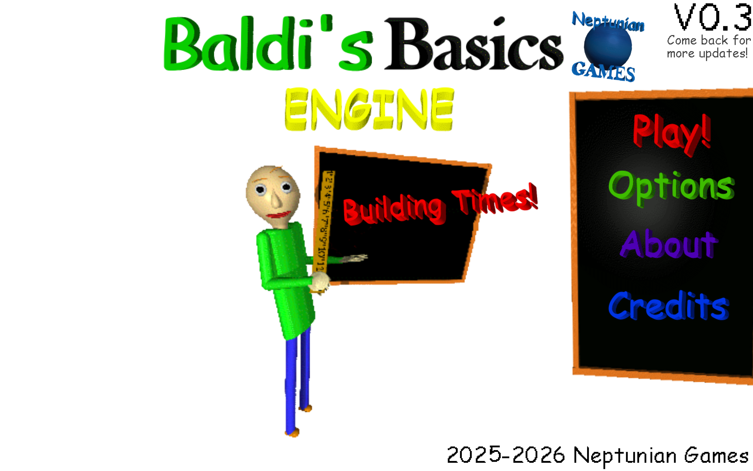 Baldi Basics Menu