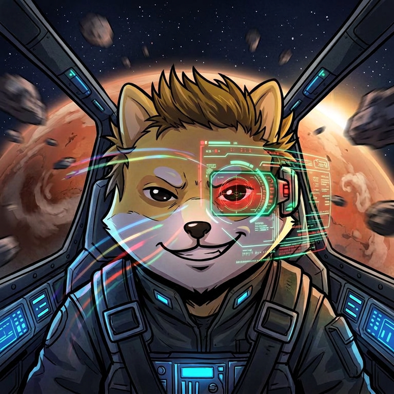 Dogelon in the cockpit