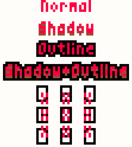 Text styling options. The grid shows `align` values from 0-8