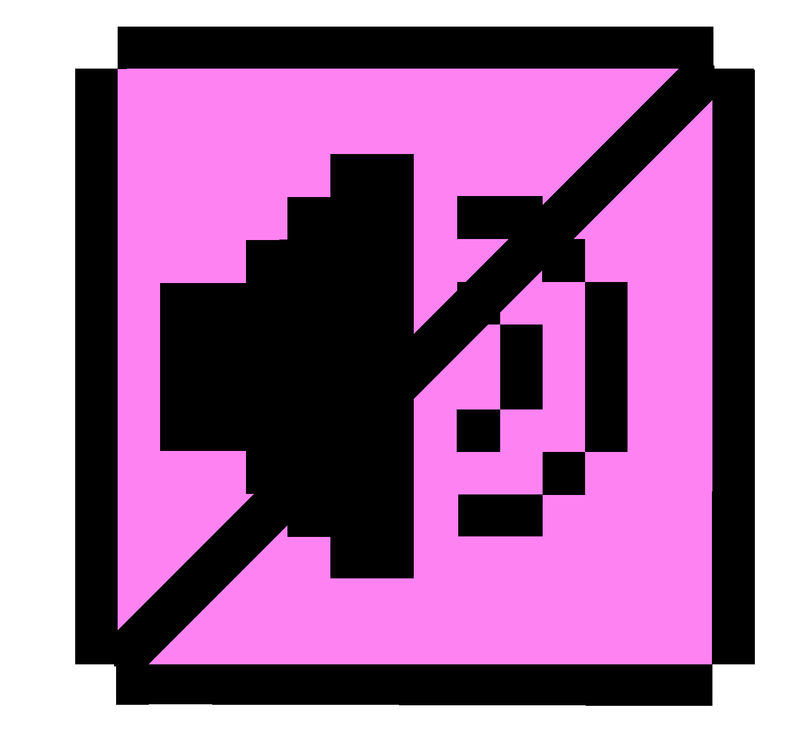 pink no sound button